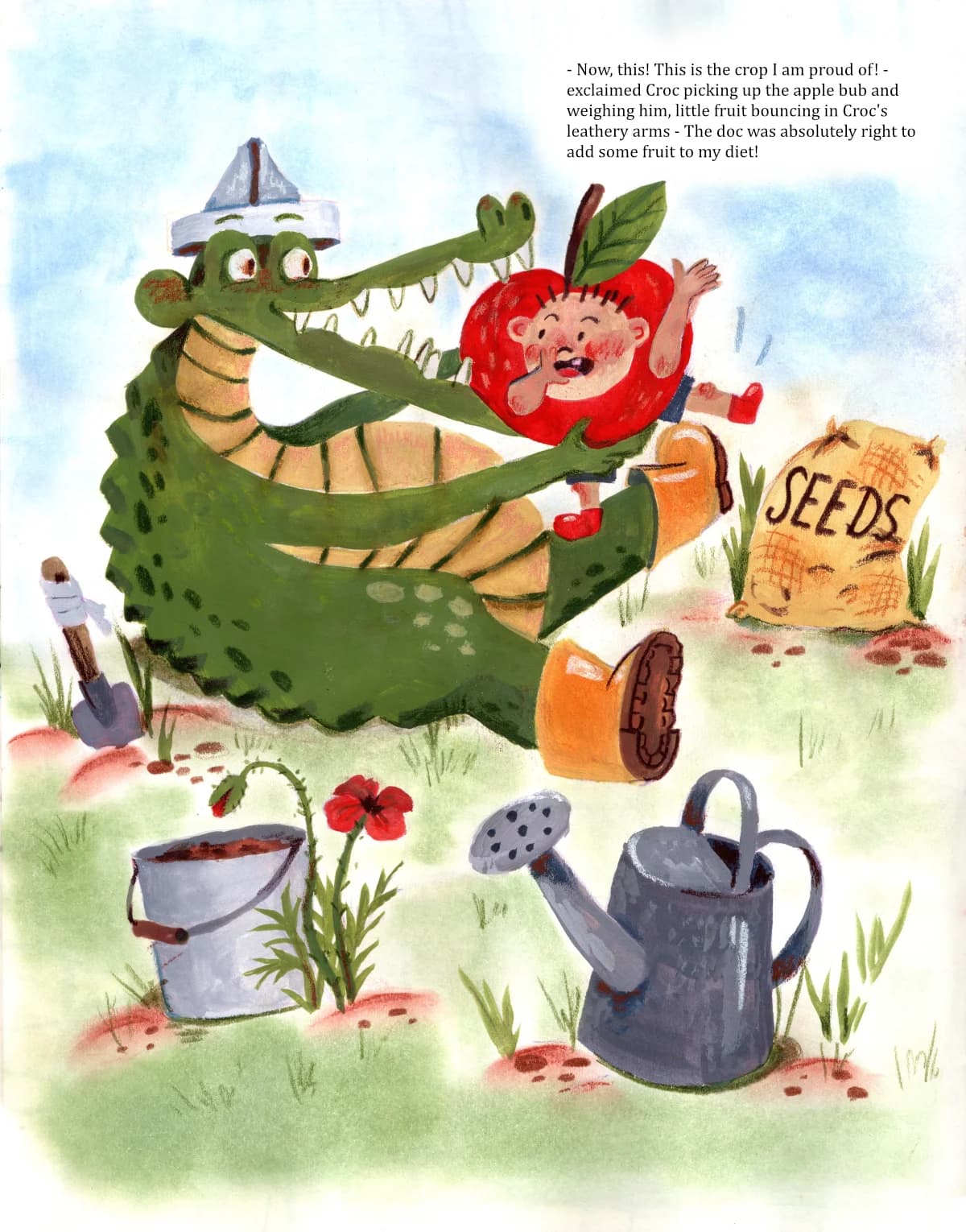 Croc and the Apple Bub illustration by Eve